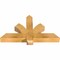 Ekena Millwork Redmond Rough Sawn Timber Gable Bracket, Western Red Cedar, 36"W x 21"H x 4"D x 4"F, 14/12 Pitch GBW036X21X0404RED00RWR - alternate 3